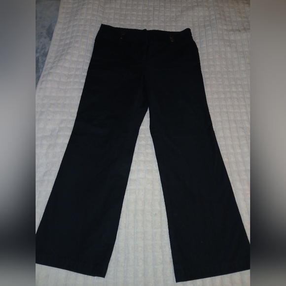 Ann Taylor Black Nautical Sailor Inspired Dress Pants Sz 8 EUC - Picture 1 of 6